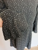 Sukienka damska papaya czarna w groszki r. 44 rękaw 3/4 rozkloszowana