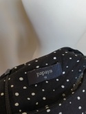 Sukienka damska papaya czarna w groszki r. 44 rękaw 3/4 rozkloszowana