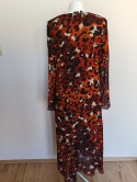 Sukienka maxi Bodyflirt 38 M panterka – zwiewna, kopertowy dekolt, długa boho