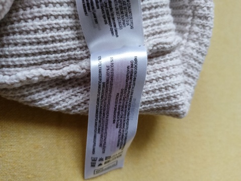 Sukienka sweterkowa Primark 92 kremowa kołnierzyk kieszenie