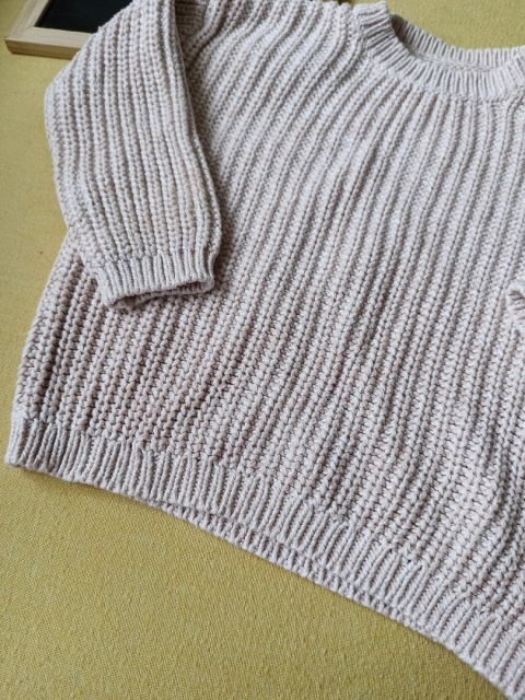 Sweter George 9-12 mies. 74/80 różowy dzianinowy