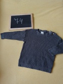 Sweterek niemowlęcy H&M 74 (6-9 m-cy) szary bawełniany