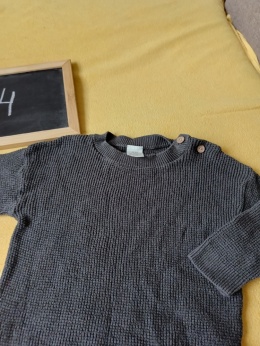 Sweterek niemowlęcy H&M 74 (6-9 m-cy) szary bawełniany