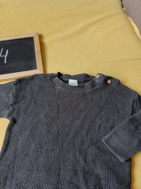Sweterek niemowlęcy H&M 74 (6-9 m-cy) szary bawełniany