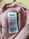 Sweterek z kapturem M&S 68/74 różowy uszka ocieplany