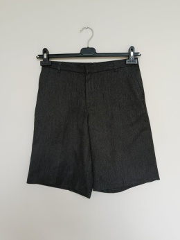 Szare eleganckie spodenki chłopięce GEORGE 13–14 lat 158–164 cm – wizytowe krótkie spodenki