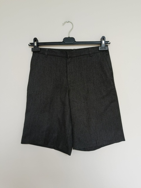 Szare eleganckie spodenki chłopięce GEORGE 13–14 lat 158–164 cm – wizytowe krótkie spodenki