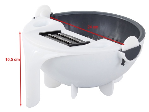 Tarka wielofunkcyjna do warzyw z miską i sitkiem 6w1 szatkownica kuchenna